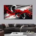 Black and White Red Large Canvas Wall Art for Living Room Framed Print Picture Painting Bedroom Office Wall Decor Modern Room Abstract Wall Decorations Artwork Size 30x60 Ready to Hang, 59"L x 29"W