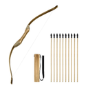 Kids Bow and Arrow Set, 32 Inch Archery Set Handmade Wooden Toy Bow and Arrow for Kids 4-6 8-12, Cosplay Game Costume Prop Play, 1 Bows 1 Quivers and 10 Wood Arrows, Gifts for Youth Boys & Girls