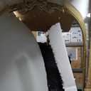 Vintage Arched Bow Gold Mirror: 36"x24" Large Antique Wall Mirrors with Metal Frame for Bathroom Vanity - Baroque Ornate Bow Decor for Living Room, Fireplace, Entryway, Hallway