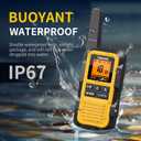 Gaswei G2Pro+ Heavy-Duty Walkie Talkies IP67 Waterproof Two-Way Radios with NOAA Weather Alert & Floating | 2-Watt Long Range for Job Sites, Hunting | Dual PTT, FM Radio, SOS, VOX​（4pack）