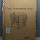 5 Panels No Dig Decorative Outdoor Garden Fence with Gate for Yard, 40 in(H) X 11.8 ft(L) Animal Barrier Fencing Rustproof Metal Wire Panel Border for Dog, Rabbits, and Patio Temporary Ground Stakes