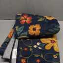 DUKINO 4x6 Area Rug, Lightweight Non Slip Washable Floral Rug, Indoor Low Pile & Non-Shedding Boho Design Rugs for Bedroom, Living Room, Dining Room, Dark Blue