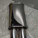 Tail Pipe Muffler Car Accessories Exhaust Systems Muffler Pipe M Drum Universal Stainless Burned Blue Silver Silencer Double Export 63MM 76MM Exhaust Tailpipe Muffler, 55.8x22x15cm