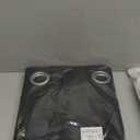 NICETOWN Pitch Black Solid Thermal Insulated Grommet Blackout Curtains/Drapes for Bedroom Window (2 Panels, 42 inches Wide by 63 inches Long, Black)