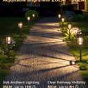 XMCOSY+ Solar Lights Outdoor, 8 Pack 50LM Bright Solar Pathway Lights, IP65 Waterproof 3-in-1 Garden Light for Yard Backyard Driveway Walkway Landscape Path (Warm/Cool White)