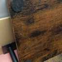 Waipfaru Swivel Height Adjustable Side Table Sofa Tray, Tiltable Sofa Bed Bathroom Study TV Tray C Shaped End Table Food Snack Trays for Eating (Brown)