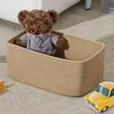 3-Pack Storage Baskets for Organizing | Woven Shelf Toy Basket | Rope Baskets for Gifts Empty | Closet Organizer Bins with Handles | Cube Decorative Box | 11.87.85.1 | Brown