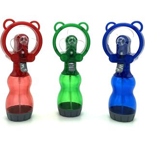 Water Misting Fan Portable Handheld Outdoor Carabiner Mini Fans Hand Atomizer for Summer Beach, Travel, Camping, BBQ and More Outdoor Activities (3 Piece Set) (Red/Green/Blue)