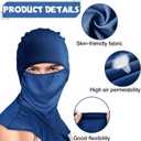 Syhood 6 Pieces Balaclava Face Cover Breathable Long Neck Covers Summer Neck Protector for Men Sun Protection (One Size, Dark Colors)