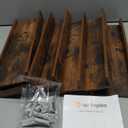 upsimples Floating Shelves for Wall, Wall Shelves for Decor Storage Set of 6, Wall Mounted Wood Shelf for Bedroom, Living Room, Bathroom, Kitchen, Picture Ledge Shelf, Brown (15.7in)