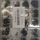 330PCS Snap Rings Assortment Kit, E Clips Assortment Kit (2MM-12MM) and C Clips Assortment Kit (5MM-16MM), 24 Sizes External Retaining Rings Carbon Steel Circlip Snap Ring Kit