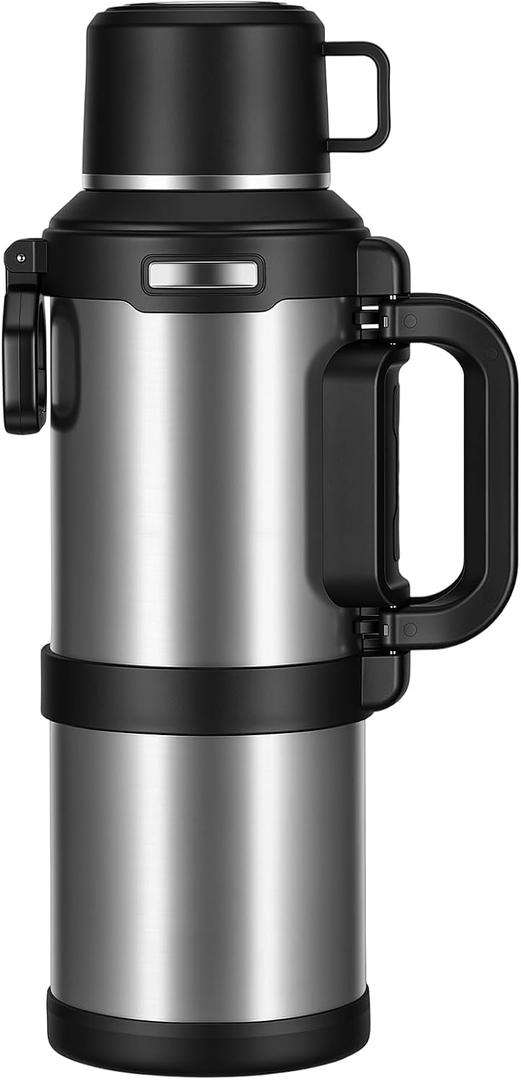 135oz Silver Large Insulated Water Flask for Truck Drivers, Camping
4L Folding Top/Side Handles, 304 SS One-Touch Water Jug for Truck Drivers, Camping, Worksites & Road Trips Safe Durable