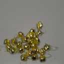 Newcotte 24 Pcs Christmas Gold Jingle Bells Ornaments Small Metal Gold Bells Xmas Brass Bell for Crafts with Hanging Rope for DIY Christmas Tree Wreath Holiday Decoration(1.18 Inch)