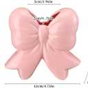 Bow Vase，Pink Coquette Ceramic Vase for Home Office Shelf Table Living Room