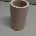 Matani Bamboo Toothbrush Holder Diatomite Tooth Brush Organizer - Storage Stand for Small Bathroom & Counter - Removable Base & Drain Holes, Water-Absorbent & Quick-Drying (Brown)