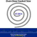 Upgraded 00491569 Range Oven Door Seal Gasket (29 Mounting Clips) Compatible with Bosch Thermador etc Ovens, Replaceable 1052639 AP3689443 PS8722513 EAP8722513 etc Model, OEM