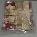 Christmas Tree Topper Bow, 44X12 Inch Artificial Xmas Tree Flower Topper Decor, for Family, Wedding, Birthday Party, Indoor Outdoor Thanksgiving Christmas Decoration - Gold/Snowflake.