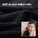 REDKISS 6-Piece Bath Towel Set - 2 Washcloths, 2 Hand Towels, 2 Bath Towels | Ultra-Fiber Coral Fleece, Super Absorbent, No Lint & No Fading | Perfect for Bathroom, Spa, Gym | Family & Adults-Black