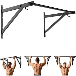 Wall Mounted Pull Up Bar, 51'' Pull Up Bar 560LBS Capacity,
