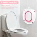Electric Sitz Bath, Sitz Bath for Hemorrhoids, Sitz Bath for Toilet Seat, Sitz Bath for Postpartum Care, Sits Bath Kit for Women, Automatic Flushing, Foldable, Fits Universal Toilet (Pink Electric)
