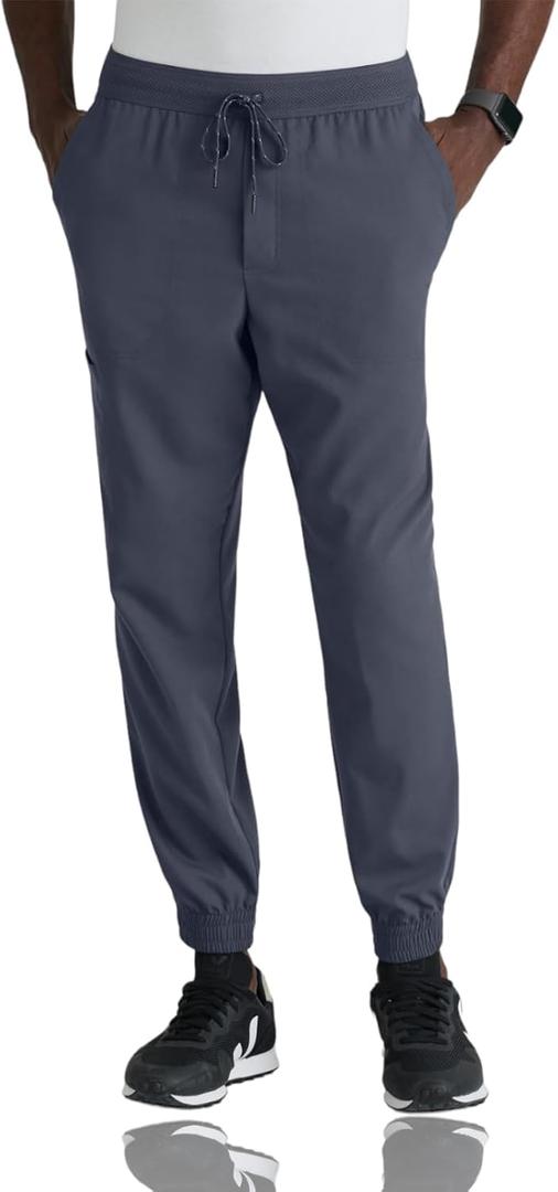 BARCO Grey's Anatomy Spandex Stretch Direct - Striker Scrub Jogger for Men, Elastic Waist Band Men's Scrub Pant, XS