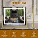 Bearolve Vanity Mirror with Lights 22"×17", Large LED Makeup Mirror with Light, Smart Touch with 3-Color Lighting, Dimmable, 360° Rotation, HD Desk Mirror, Vanity Mirror Tabletop (Gold)