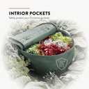 ZOBER Christmas Wreath Storage Container 36 Inch - Wreath Bag Fits 2 Wreaths Box - 600D Oxford Fabric - Interior Compartment for Storing Garlands, Wreaths Storage Bag W Strong Durable Handles - Green