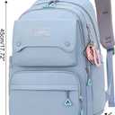 JiaYou Teen Girls Casual Backpack High Middle School Daypack Women Daily Travel Laptop Bag (1# Blue, 26 Liters)