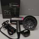 CONFU Ionic Blow Dryer 1600W, Portable Lightweight Fast Drying Negative Ion Hairdryer Blowdryer, 3 Heat Settings & Infinity Speed, with Diffuser and Concentrator Nozzle for Home & Travel