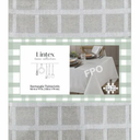 Lintex Collection Rectangle Tablecloth, 100% Cotton, 52in X 70in Grey Claire Tablecloth