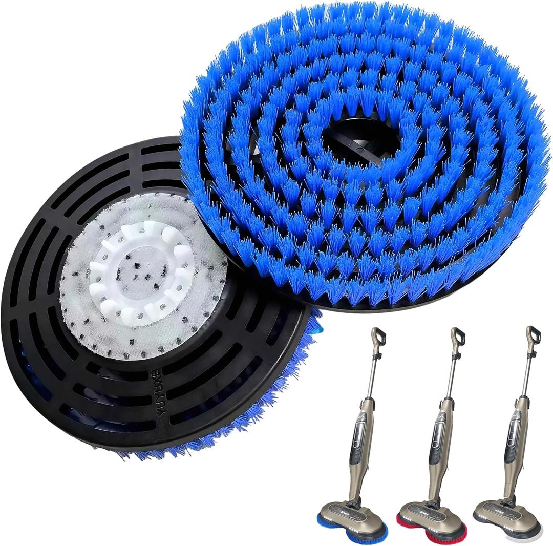 Brush for Shark Steam Mop S7000 S7001 S7020 S7005 S8021 S8001 Replacement Brush Head and Scrub Pad Abrasive Polishing Pad for deep Cleaning Hard Floors Kitchens and bathrooms (2, Blue)