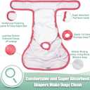 wegreeco Female Dog Diapers, Washable Reusable Pet Puppy Doggie Diapers for Female Dogs in Heat Period, Doggy Period Panties, Small