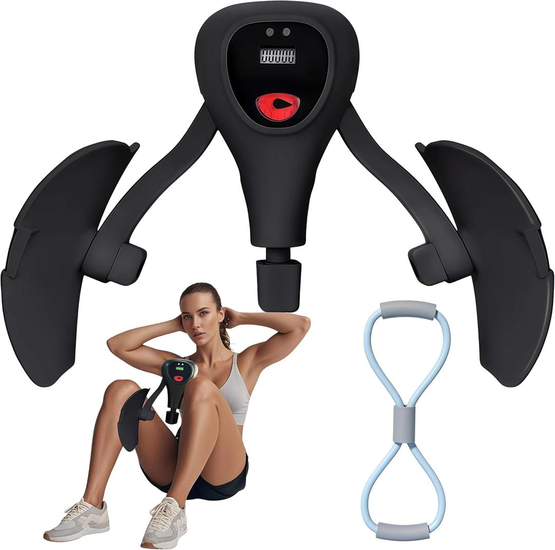 Kegel Exerciser Thigh Trainer for Women Men, Large Resistance Hip Thigh Workout, Pelvic Floor Muscle Inner Thigh Exerciser for Home Gym (Black)