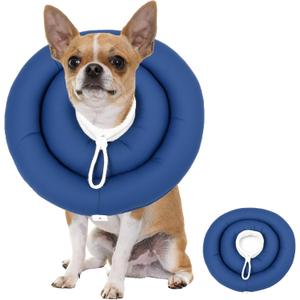 Soft Dog Cones, Recovery Dog Donut Collar After Surgery- Cone of Shame Alternative, Pet Elizabethan E-Collar Anti-Bite Lick Wound Healing Adjustable for Small Large Medium Dogs, M (M(Neck Girth 5.9-11IN))