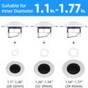 4 x Bathroom Sink Stopper with Anti-Odor, Faster Drainage, Universal Silicone Sink Drain Strainer, with Detachable Hair Catcher Drain Cover, Pop Up Basin Plug for 1.1~1.77 Drain Hole(White)