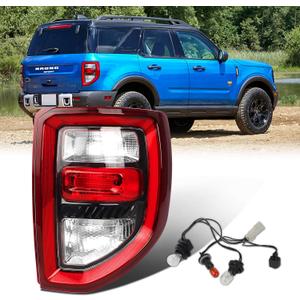 Tail Lights Assembly Includes Light Bulb Harness Compatible with 2021 2022 2023 2024 Ford Bronco Sport Original Model Taillight Rear Brake Lamp Signal Assembly OE:M1PZ-13404-A(Right Passenger Side)
