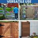 6 Inch T Strap Heavy Duty Gate Hinges | Shed Door Hinge for Wood Fence with 2.8mm Thickness | Barn Door Outdoor Black Gate Hinges Heavy Duty for Vinyl Fences and Garage | Rust Proof with 26.1mm Screws