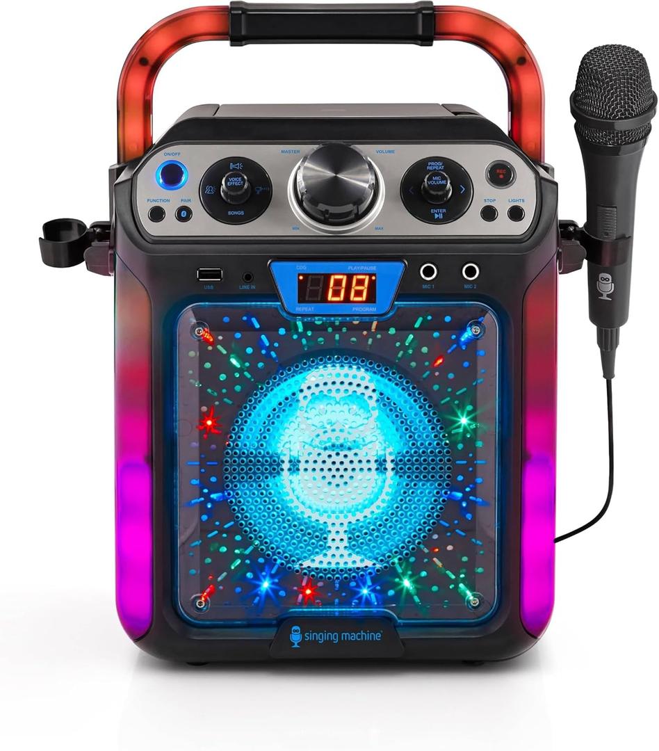 Singing Machine Karaoke System-Portable, Black (SML712BK)