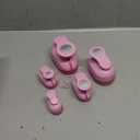 BearBoss 5 Pcs Craft Hole Punch, Handmade Scrapbook Paper Puncher, Different Size of Scrapbooking Punches Crafting Designs for Office Supplies, Card Making, DIY Albums Photos, Pink Color (Circle)