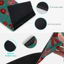 Large Mouse Pad with Wrist Support 4 in1 Set, XXL Big Game Mousepad + Keyboard Wrist Rest+Mouse Wrist Rest+Coaster Ergonomic Design Gaming Mat for Home Office Table Computer I Green Flowers