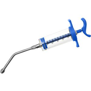 50ml Reusable Feeding Syringe - Drench Gun,Adjustable Medicine Doser with 1 Nozzles, Suitable for Small Animals, Newborn Pets, Goats, Lambs, Pigs, Dogs, Cats, Birds