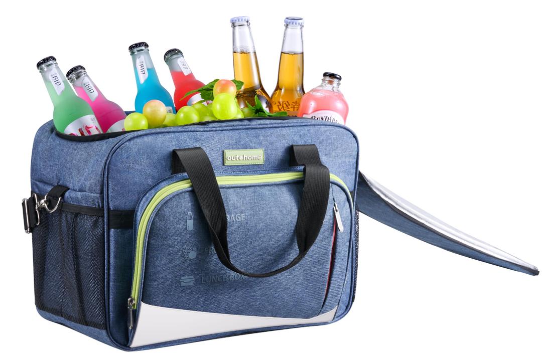 outohome Electric Portable Cooler Plug in 12V Car Cooler Bag, Warmer Bag for vehicle, DC Power Cord,25L Insulated Lunch Bag for Family Outings, Grocery,Camping,Truck Drivers,All Season