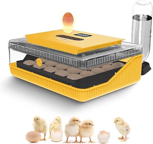 25 Egg Incubator Digital Poultry Hatcher Machine with Automatic Egg Turning, incubators for hatching eggs, Temperature & Humidity Control, LED Screen, General Purpose Incubator, support 95-125 Volts (Blue)