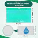 Bedside Commode Liners with Absorbent Pads, 100 Liners + Pads, for Elderly, Adults and Seniors