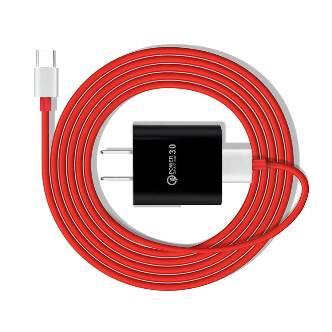 18W USB Type C Fast Wall Charger for OnePlus 12 12R 11,Open, Nord N30 N20 N10 5G,10 PRO/9 PRO/8/8T/7/7T PRO/6T/5 5T/3/3t/, Nord N100 N200 N300 Nord 2 CE2 Phone,OnePlus Earbuds Charging Cable Cord