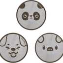53.5mm Espresso Puck Screen 3-Pack, Lower Shower Screen, Metal Coffee Reusable Filter for 54mm Espresso Portafilter Basket, 1.7 Thickness - 316 Stainless Steel(Cute Animal)