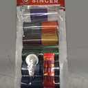 SINGER 60641 Polyester Hand Sewing Thread, Assorted Colors, 11 Small Spools, Dark