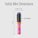 CALISTA GoGo Mini Heated Round Brush | Curl, Touch-Up, De-Frizz, Smooth, and Style Hair with Mini 7 Styling Tool | Heats to 365F | Perfect Travel Tool | Dual Voltage (Berry Burst)