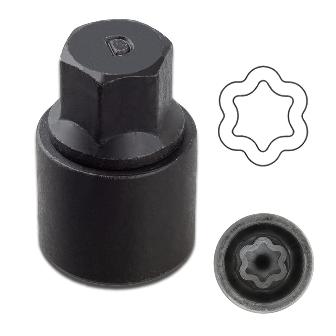 TERPINK D-Wheel Locking Nut Key Compatible with Toyota Models, Lexus, Tacoma, Cool Roadze, Senna, Smooth and Speedmaster, Anti-Theft Wheel Lug Removal Key, Lock Nut Socket Adapter