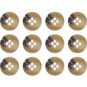 ButtonMode Replacement Buttons for Khakis, Chinos, Casual Cotton Pants (Fits Dockers, Gap, Polo, Ralph Lauren Pants) Includes 1-Dozen Buttons Measuring 15mm (5/8 Inch), Khaki Tan Pebble, 12-Buttons (24L)